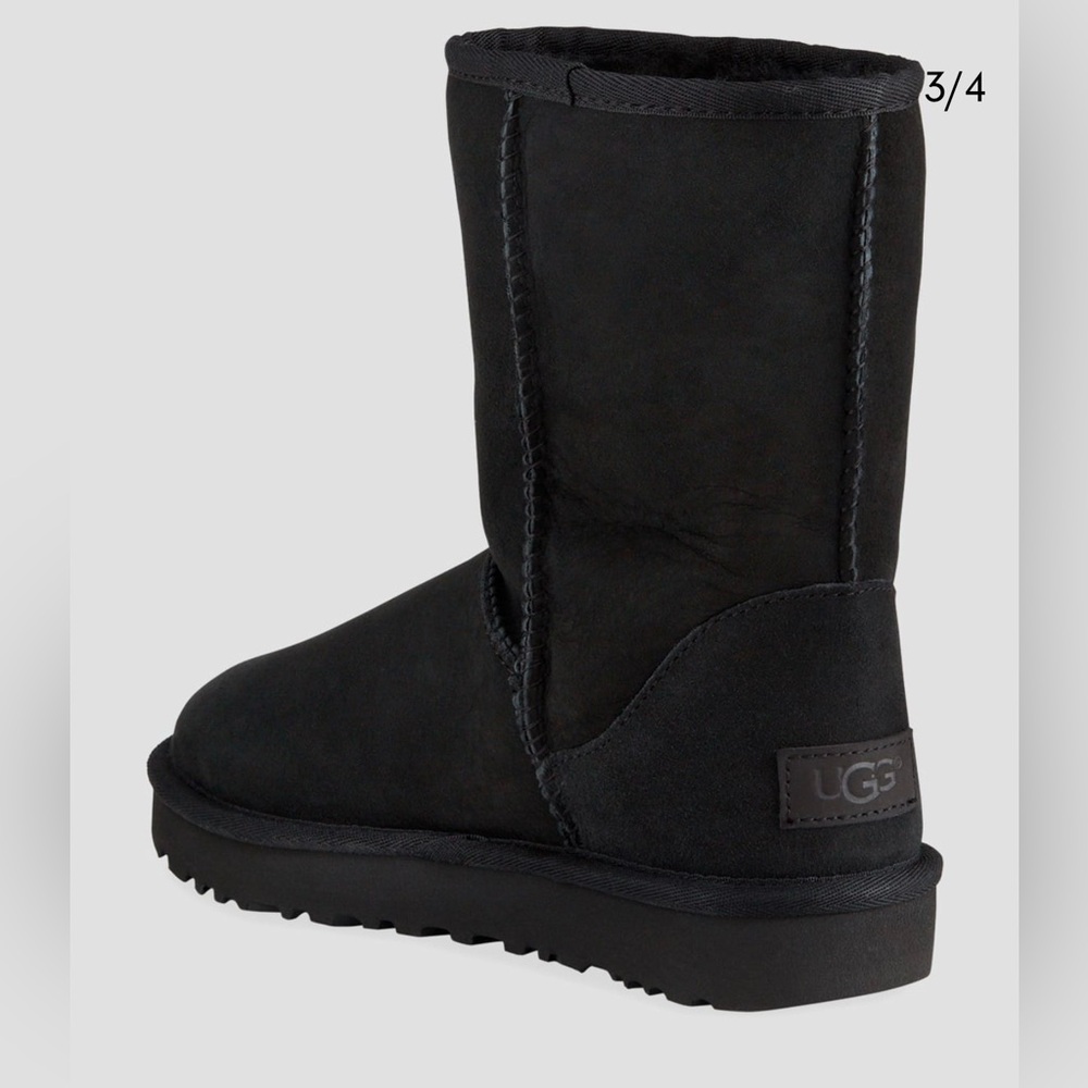 UGG Classic Short Boot in Black Suede